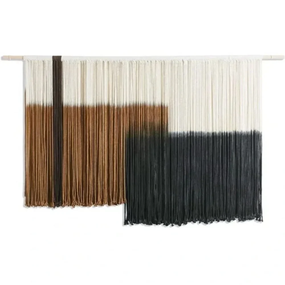 Anthropologie Large XL Boho Tapestry Macrame Woven Dyed Yarn Wall Hanging - 60